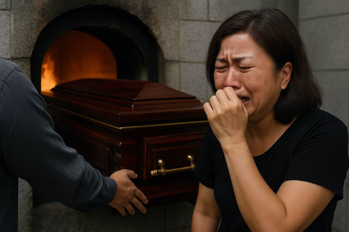 gia quyến có tâm lý nặng nề khi hoả thiêu