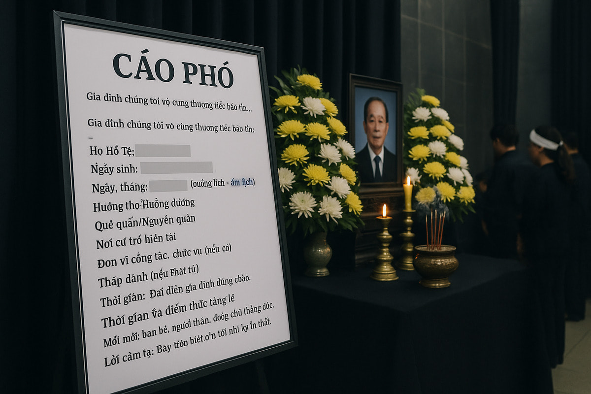 Nội dung của cáo phó