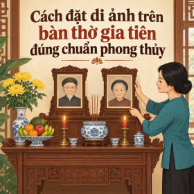 Cách đặt di ảnh trên bàn thờ gia tiên đúng chuẩn phong thủy
