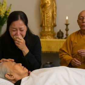 Tại sao không để nước mắt rơi vào người mất?