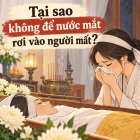 Tại sao không để nước mắt rơi vào người mất?