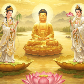 5 Điều cần biết về Tây Phương Tam Thánh và Thế Giới Cực Lạc